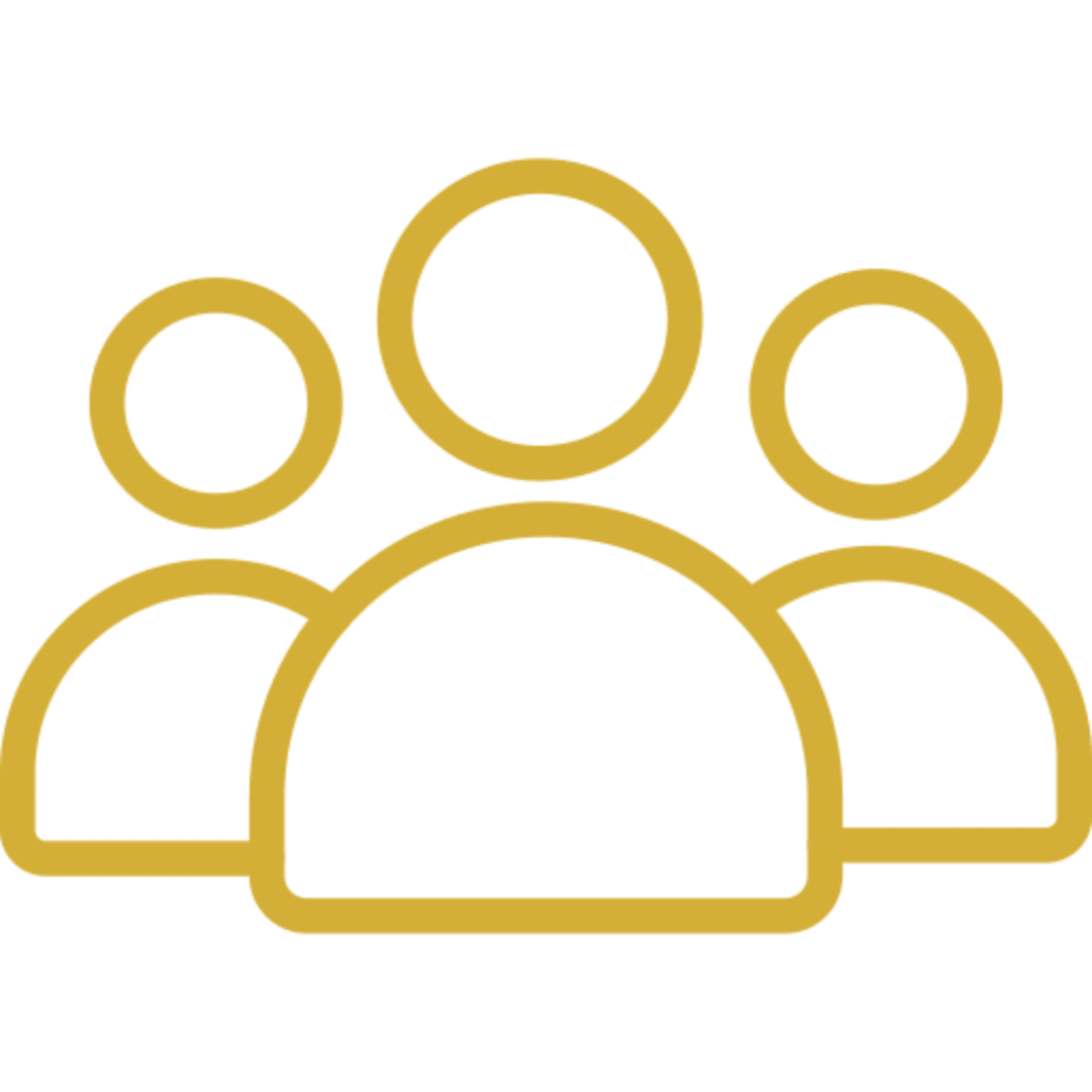 Stylized golden overlapping circles on black